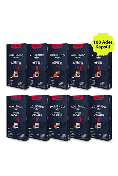 Moliendo Finest Coffee Alüminyum Kapsül Kahve No:10 Avantaj Paketi (100 Adet ...
