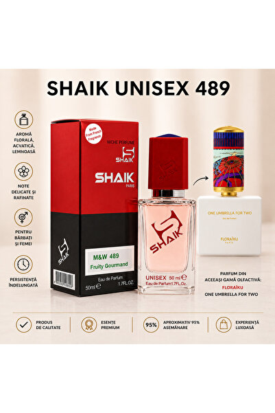 Shaik Unisex 489 Eau de Parfum 50 ml – Aromă Florală Fructată Gourmand, Gamă ...