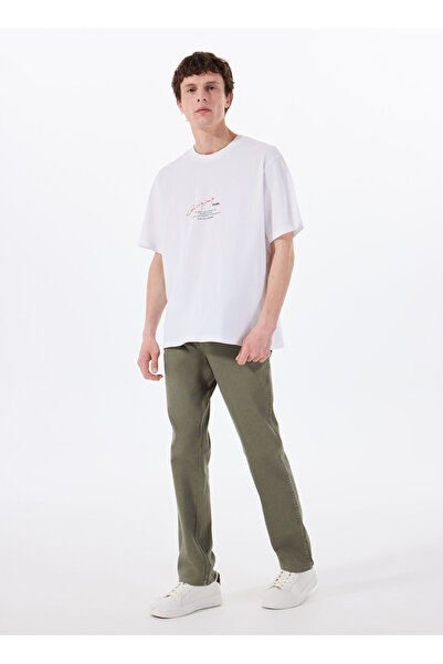 WRANGLER Haki Erkek Slim Fit Chino Pantolon W12S004826 Texas Slim Pantolon