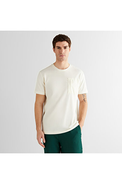 Gant Erkek Krem Regular Fit Bisiklet Yaka T-Shirt