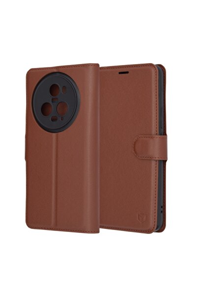 Techsuit Case for Honor Magic5 Pro - Leather Folio - Brown