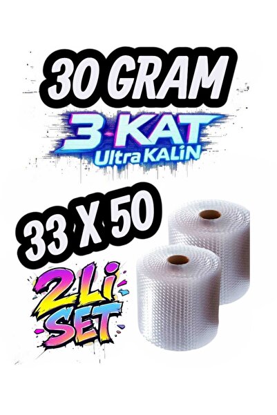 HBNC 30 Cm 50 Metre 3 Lü Set Balonlu Naylon Patpat Eşya Koruma Naylonu