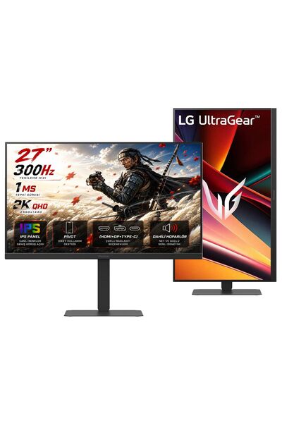 LG 27G640A-B UltraGear G6 27" 1Ms GtG 300Hz (HDMI+DP+USB-C) 2K QHD (2560x1440...