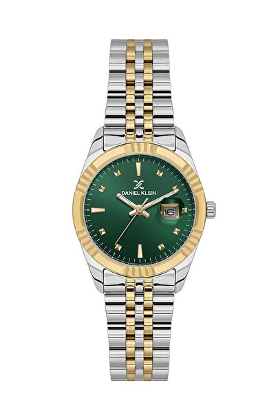 Daniel Klein Kadranı Yeşil Kordonu Gold Gümüş Renk 30 Mm Hediye Paketli Kadın...