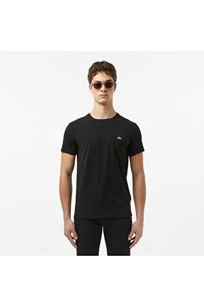 Lacoste Erkek Slim Fit Bisiklet Yaka Siyah T-Shirt