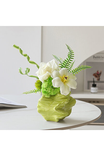 MirageBotanics 60cm Artificial Butterfly Orchid Flowers with White Pot, Fake ...