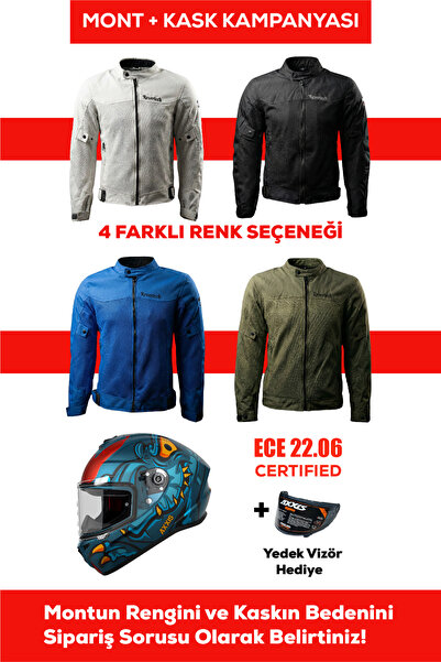 REVERTECH Şehir İçi Kullanıma Uygun Korumalı Yazlık Motosiklet Montu + HEDİYE...