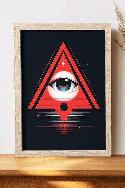 Luna Marissa Αφίσα Triangle Eye - Αφίσα τοίχου από γυαλιστερό χαρτί χωρίς πλα...
