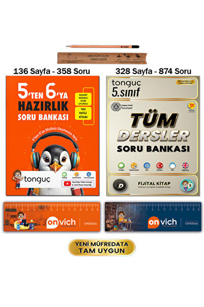 Tonguç Yayınları 6. Sınıf 5 ten 6 ya İlk Adım Yaz Tatili Kitabı - Tüm Dersler...