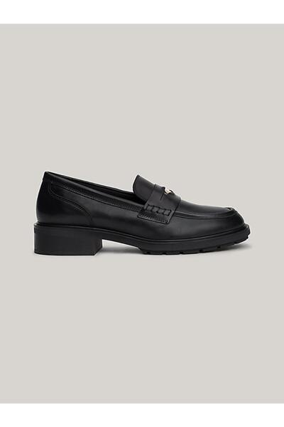 Tommy Hilfiger Kadın Deri Loafer Ayakkabı FW0FW08029BDS