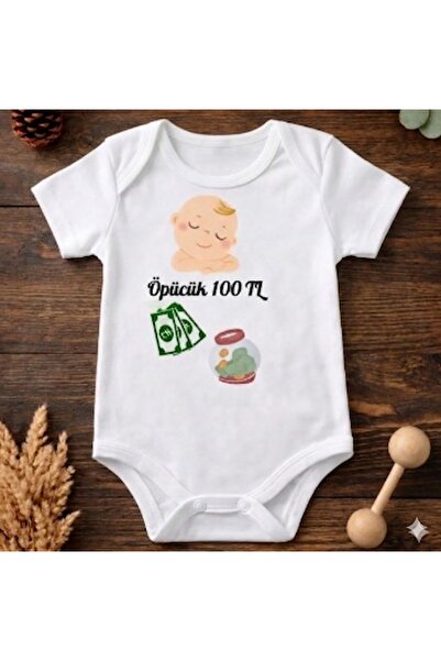 EYDUBABY ÖPMEK 100TL YAZILI BASKILI BEBEK ZIBIN İSİMLİ BEBEK ZIBIN ÇITÇITLI A...