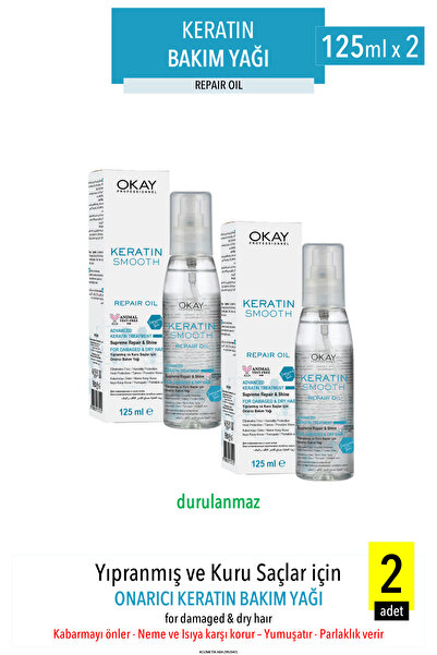 Okay Saç Bakim Yagi Keratin Smooth 125 Ml X 2 Adet