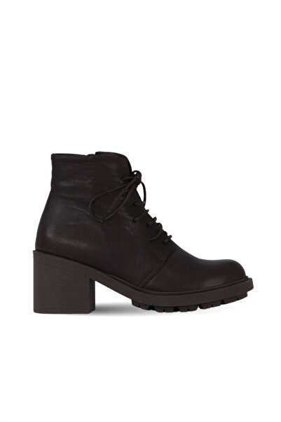 Bueno Shoes Brown Leather Women's Heeled Boots 01Wz7904