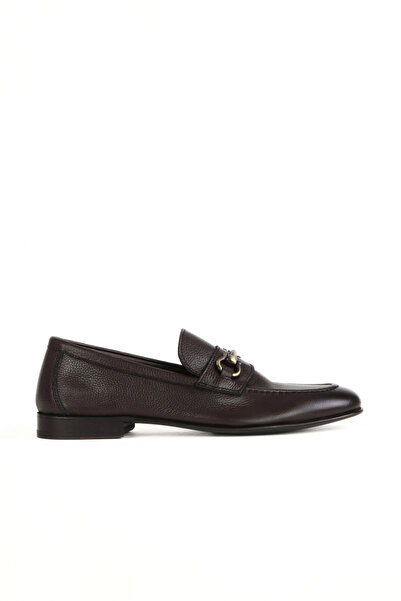 Bueno Shoes حذاء كاجوال رجالي من الجلد البني فلوتر 10ma229555