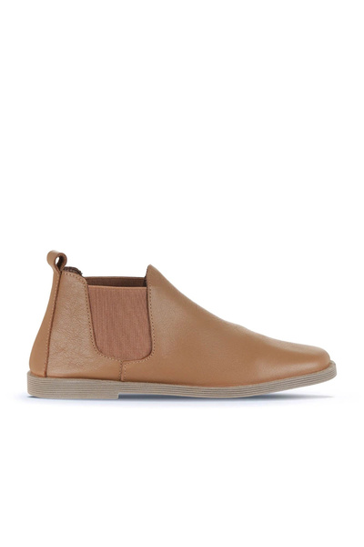 Bueno Shoes Cizme plate de damă din piele maro 01wd4208