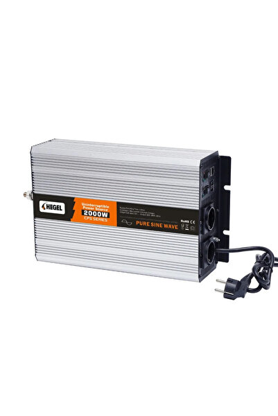 Hegel Obus Karavan Tam Sinüs İnverter 2000W/12V AC 220V Şarjlı