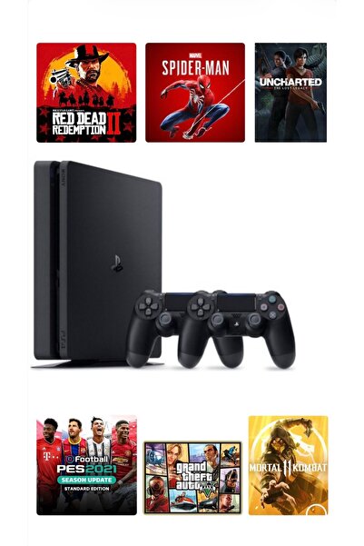 Microsoft Studio Sony Playstation 4 Slim Kasa 500 Gb+yenilenmiş+2. Ps4 Kol + ...