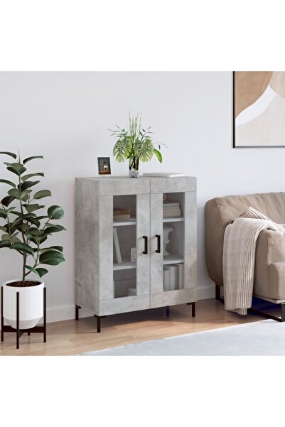 Concept Servantă, gri beton, 69,5x34x90 cm, lemn compozit