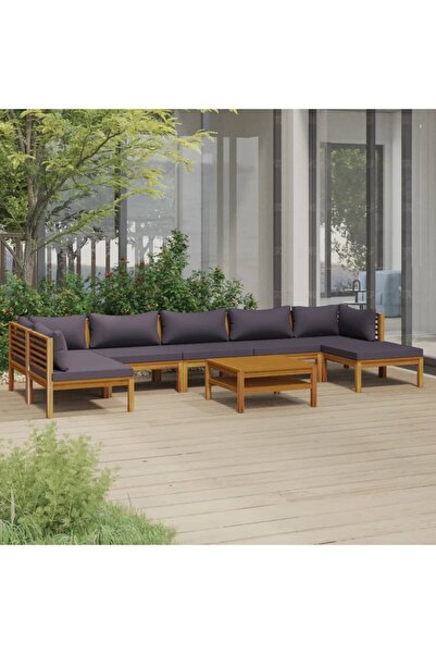 Concept Set mobilier de grădină cu perne, 8 piese, lemn masiv acacia
