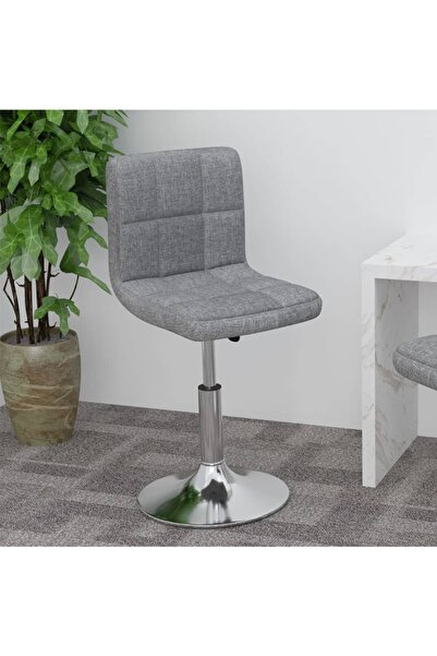 Concept Scaun de bar pivotant, gri deschis, material textil