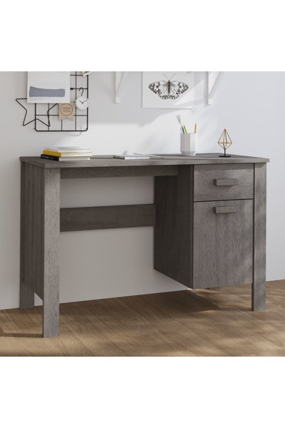 Concept Birou, gri deschis, 113x50x75 cm, lemn masiv de pin