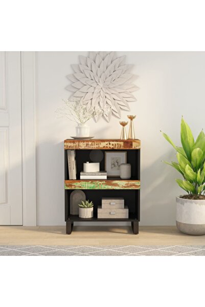 Concept Dulap lateral, 60x33x75 cm, lemn masiv recuperat