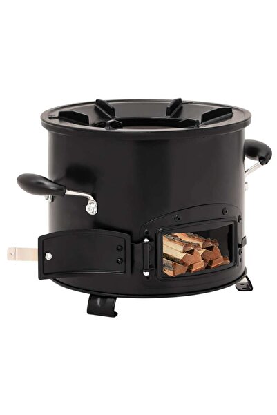 Concept Aragaz cu lemne pentru camping, negru, 36x26x22,5 cm, metal