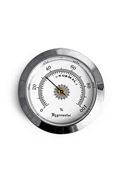 OEM Analog Higrometre Nem Ölçer Humidor Puro Kutusu İçin Metal Çerçeve Beyaz ...