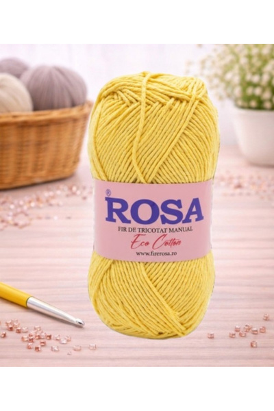 Pin Trade SRL Bobina fir tricotat Rosa Cotton 7506, 100% bumbac reciclat, 100...