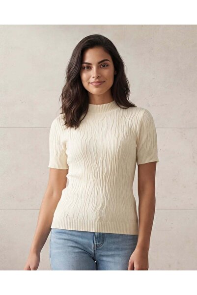 REDTAG Women Beige Jersey Top