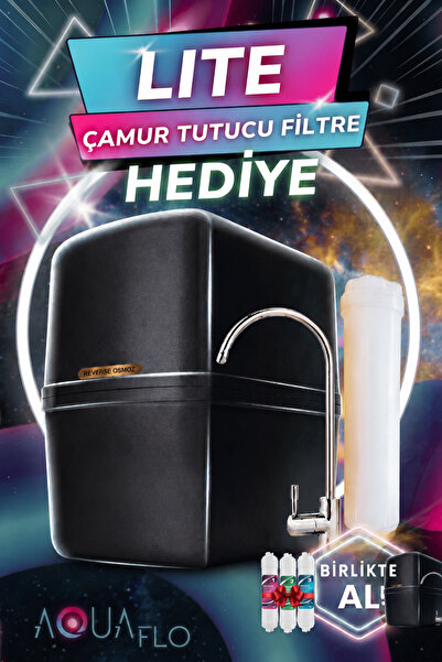 AQUAFLO Lite 15 Aşamalı Vita Prime Mineralli Çelik Tanklı Su Arıtma Cihazı (S...