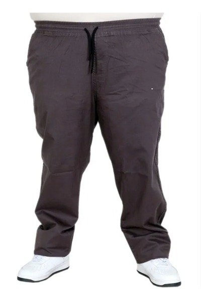 cusseli Large Size Men's Linen Jogger Pants Milano 21913 Anthracite