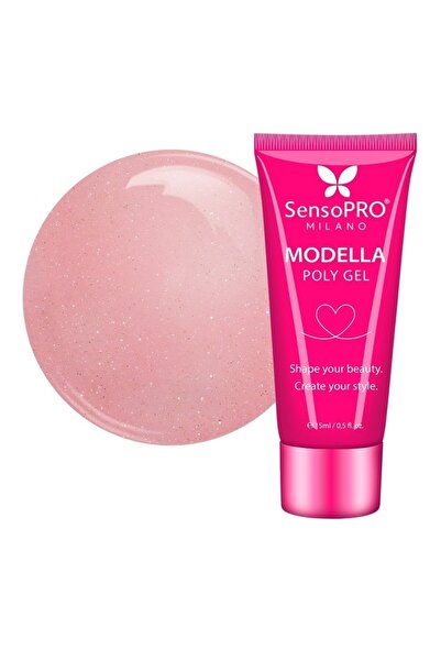SensoPRO Milano Polygel MODELLA - Rosé Glow, 15 ml