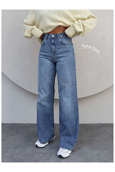 ESRAHELVACI Likralı Straight Jean Pantolon