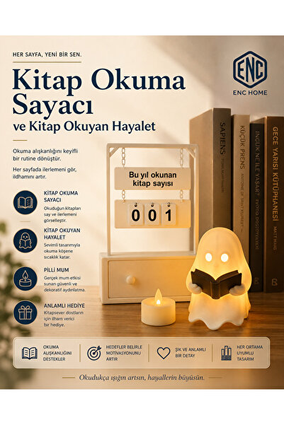 Kitap Okuma Sayacı - Kitap Okuyan Hayalet Seti