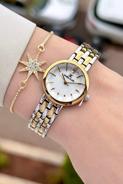Daniel Klein Gold Metallic Color 25 mm 2 Year Warranty Women's Wristwatch