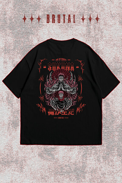 Brutal Dept. Jujutsu Kaisen Sukuna Oversize T-Shirt – Anime Printed Unisex 10...