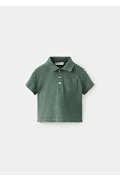 MANGO Baby Göğsü cepli koton polo tişört