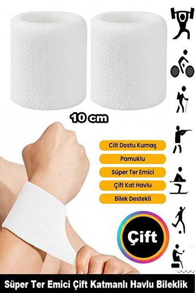 Liggo Double Towel Bracelet Sweatband 10cm Sports Towel Bracelet