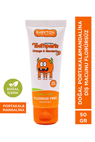 BABYTON Doğal Portakal & Mandalina Diş Macunu Florürsüz 50 gr