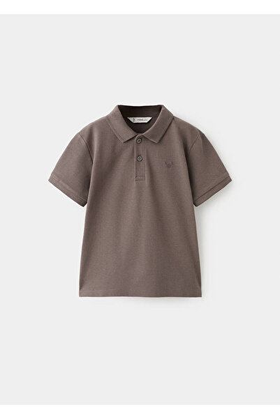 MANGO Baby Kısa kollu pamuklu polo gömlek