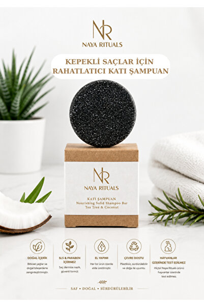 Naya Rituals Kepekli Saç Derisi İçin Rahatlatıcı Katı Şampuan - Salisilik Asi...