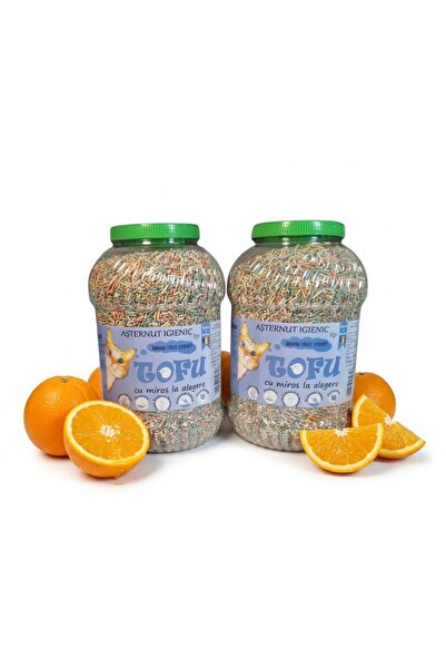 Vitamix Tofu ecoMiau – Biodegradable cat litter, Orange, Pack of 2x8 Liters