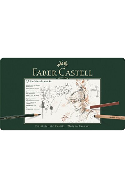 Faber Castell SET PITT MONOCROM GRAFIT+CARVUN+PASTEL 33 PIESE FABER-CASTELL
