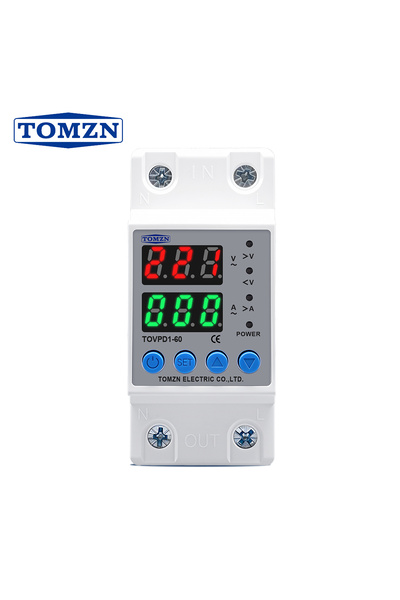 Choice 2P VA Type L N 230V 40A TOMZN Din Rail 110V 230V AC Adjustable Over Un...