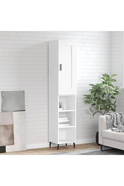 Concept Dulap înalt, alb, 34,5x34x180 cm, lemn prelucrat