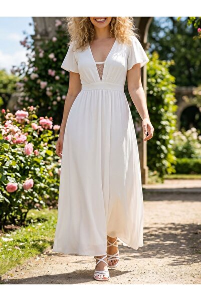 Iuliashop Rochie lungă albă Myra - M