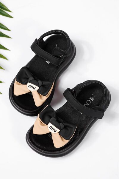 Zaira Sandale fete negre din piele ecologica Alina #22210