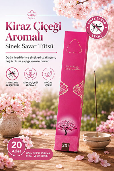 OrdoVeni Kiraz Çiçeği Aromalı Sinek Kovucu Tütsü | Premium Kalite Uzun Süreli...