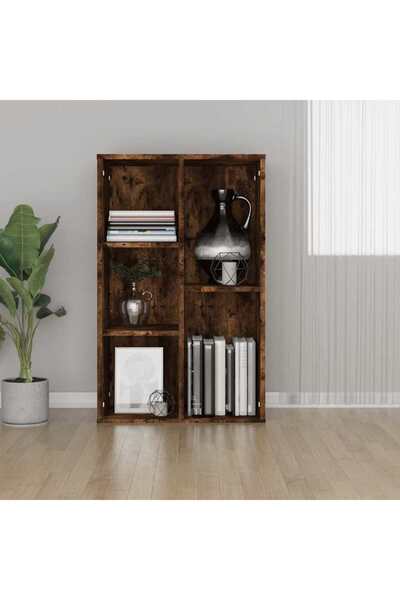 Concept Bibliotecă/servantă, stejar afumat, 50x25x80 cm, lemn prelucrat